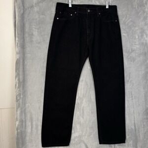Levi's 505 Jeans Men 36x30 Black Regular Fit Straight Leg 100% Cotton Denim